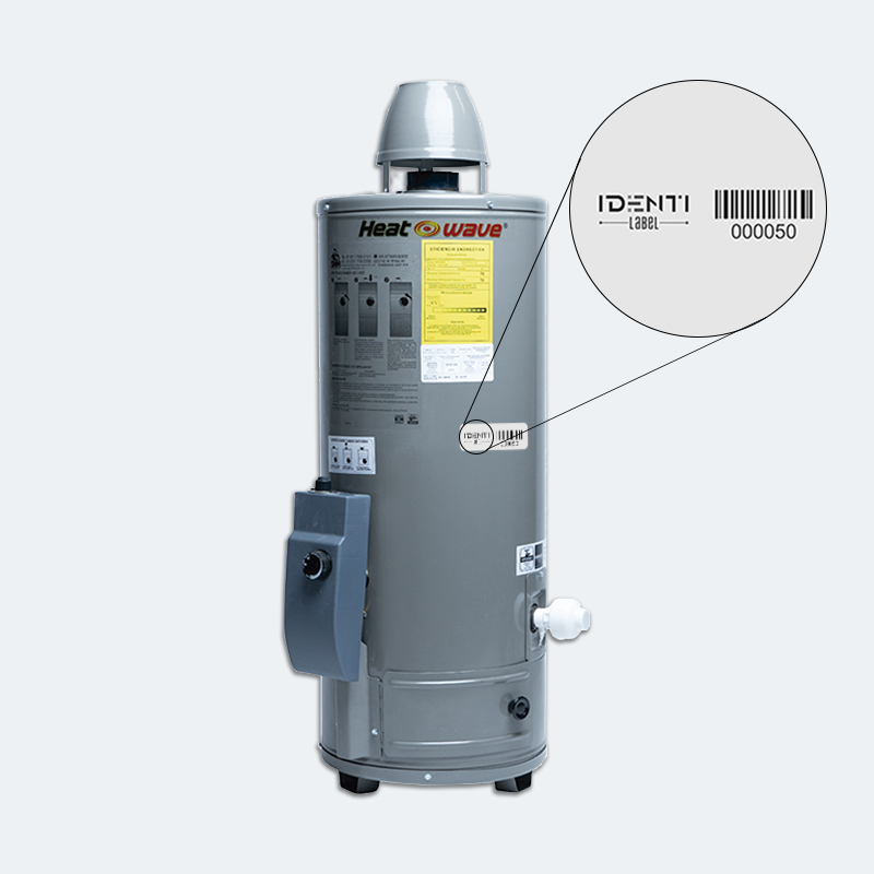 etiqueta de poliester ejemplo boiler