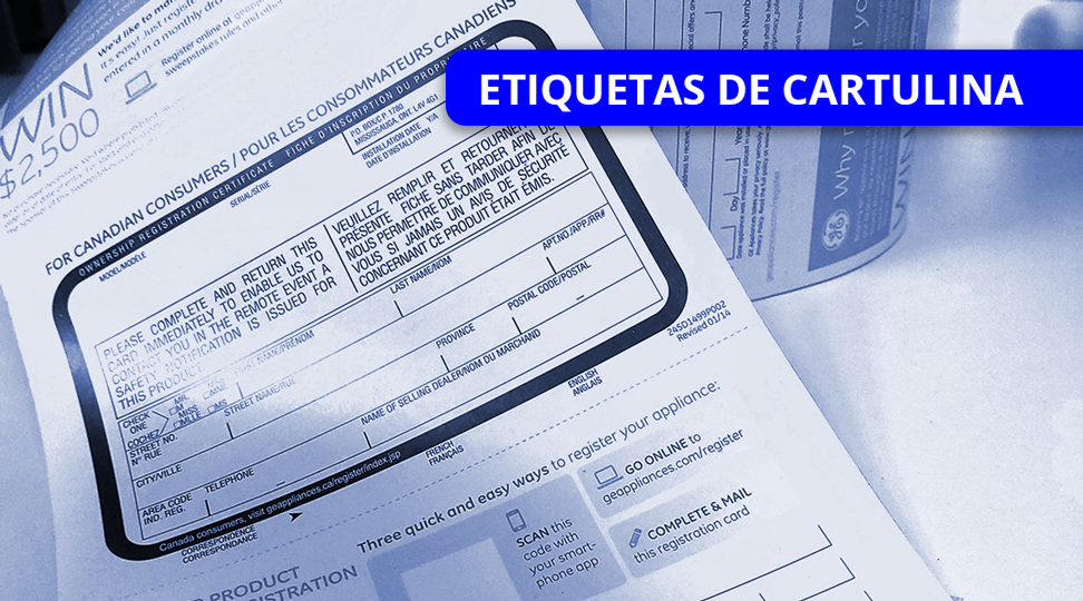 etiquetas de cartulina